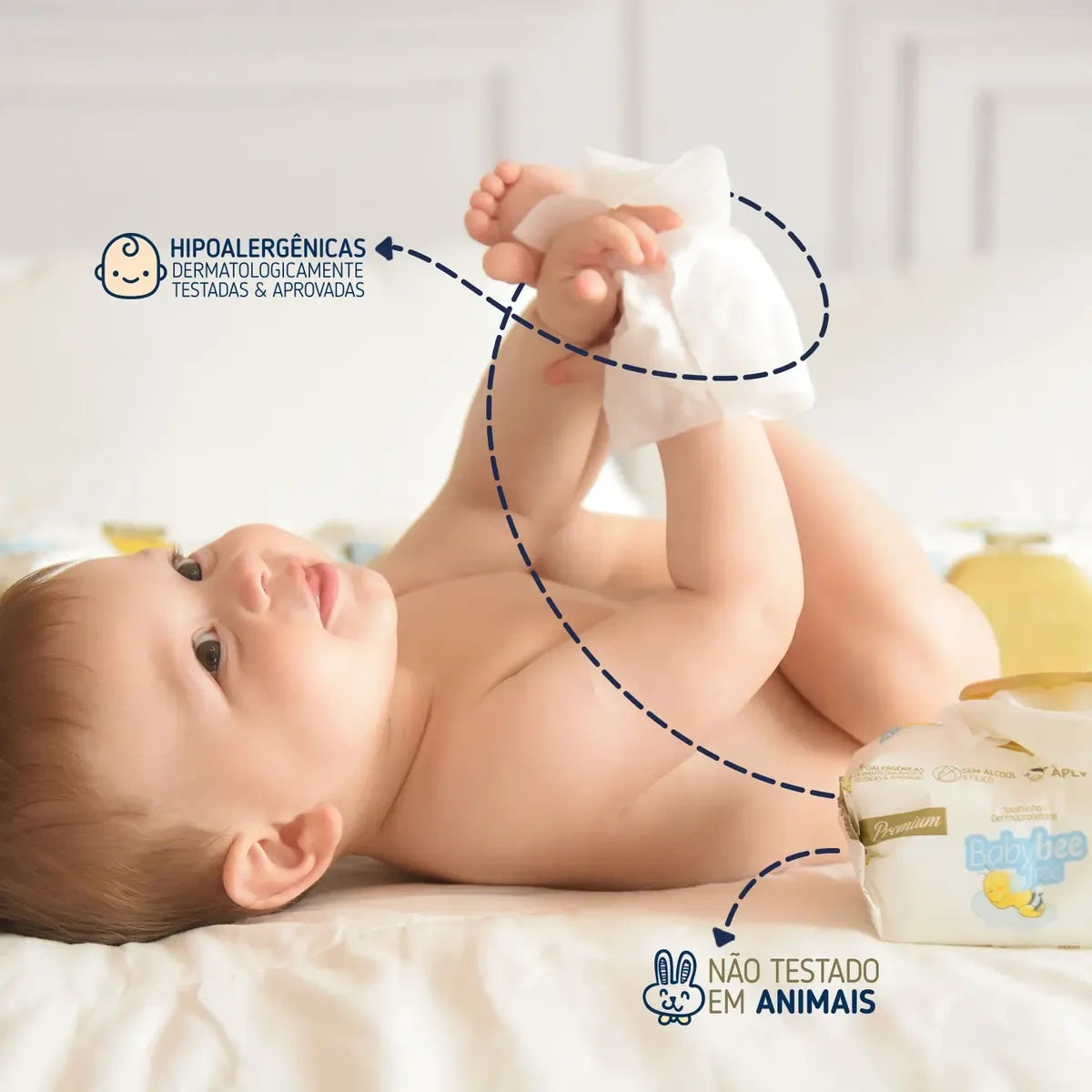 Kits Toalhinha Dermoprotetora | Baby Bee Free
