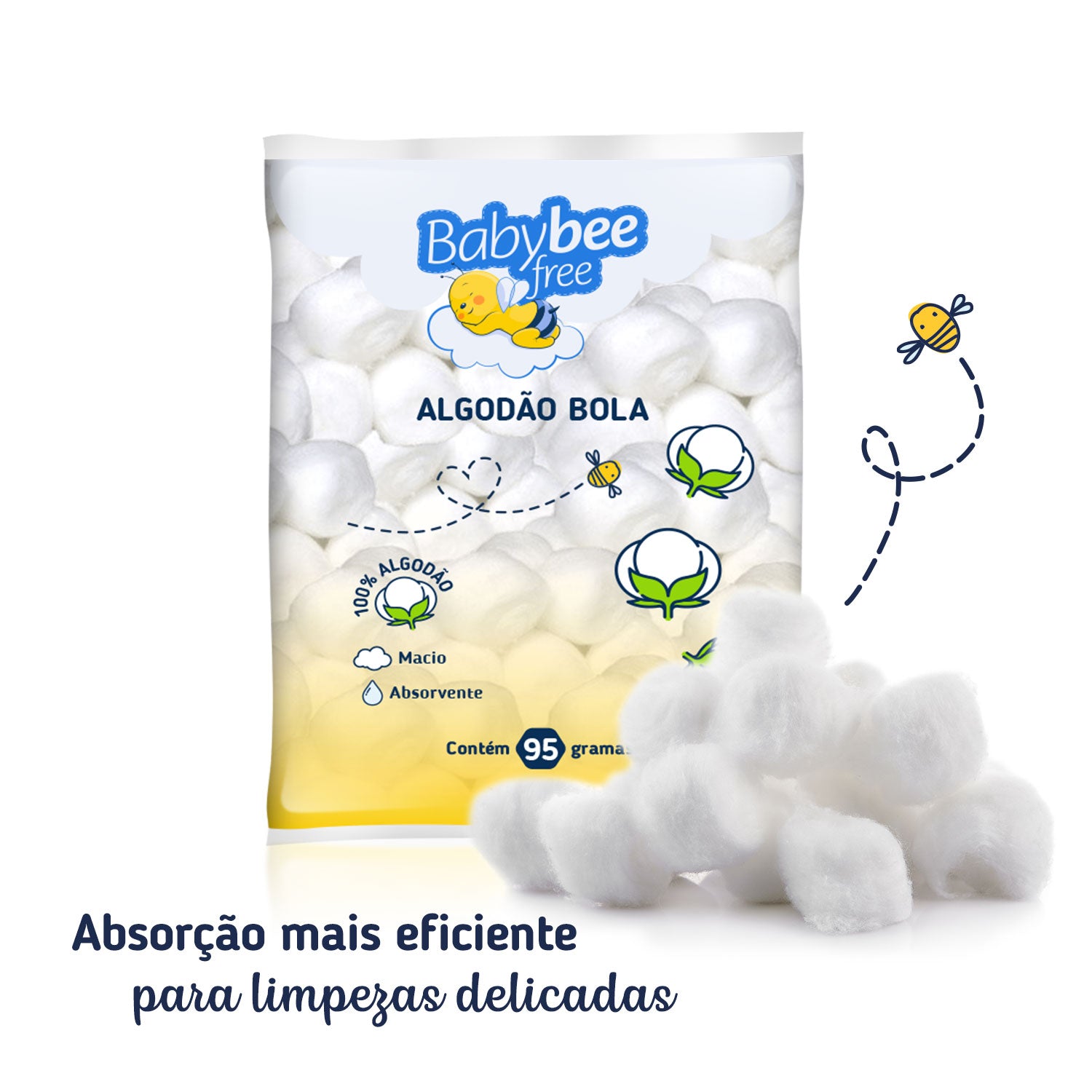 Algodão Bola | Baby Bee Free