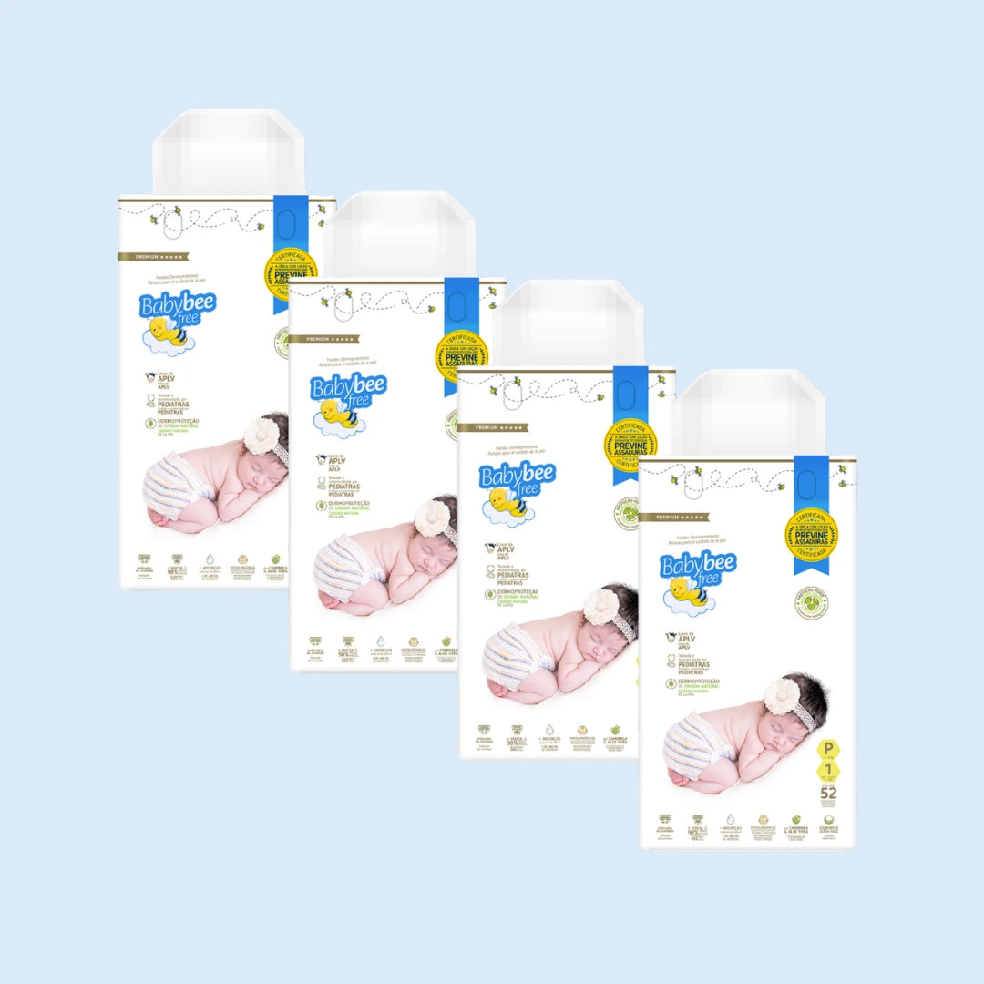 Fralda Dermoprotetora Premium Antiassadura: Pele Sensível | Baby Bee Free