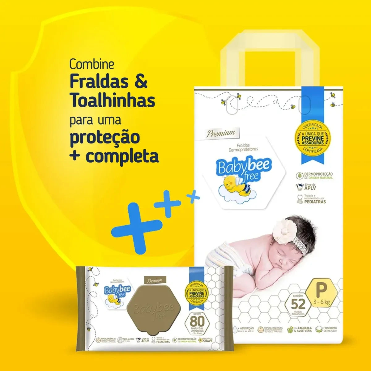 Kits Toalhinha Dermoprotetora | Baby Bee Free